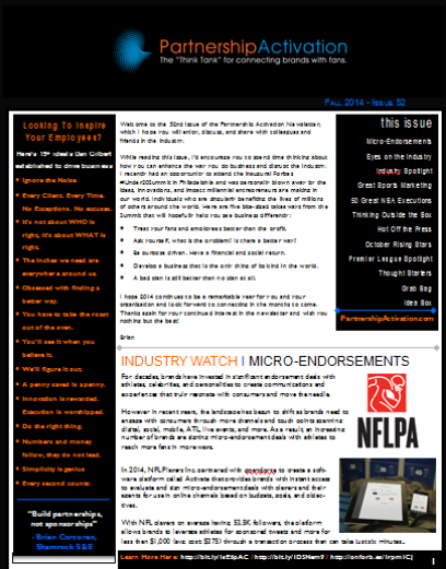 Love the Partnership Activation Newsletter? &nbsp;Check out all the past Newsletters below.&nbsp;